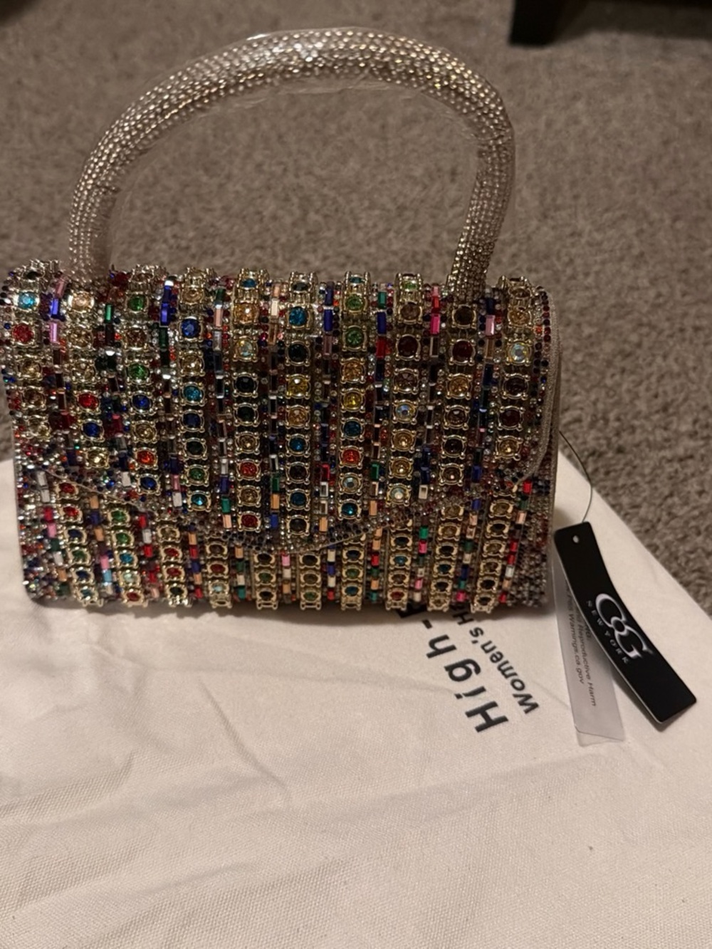 Crystal Multicolor Mini Top-Handle Bag - Unbranded